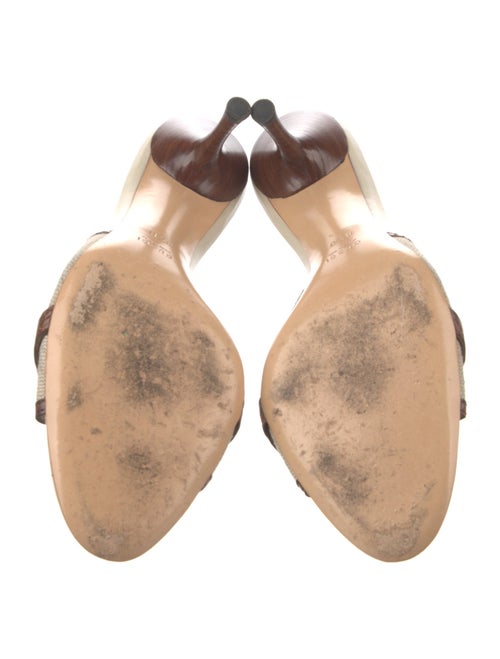 Gucci Flora Print Leather Slides