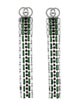 Gucci Crystal Web Tassel Drop Earrings