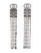 Gucci Crystal Web Tassel Drop Earrings