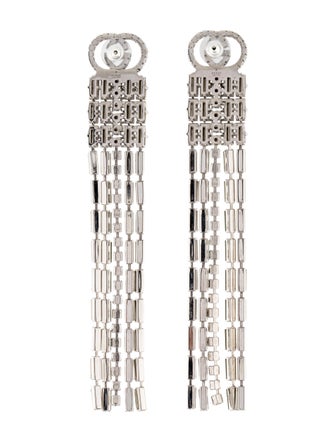 Gucci Crystal Web Tassel Drop Earrings