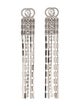 Gucci Crystal Web Tassel Drop Earrings