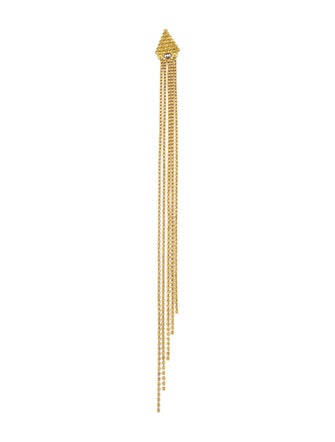 Gucci Crystal Embellished Single Fringe Earring