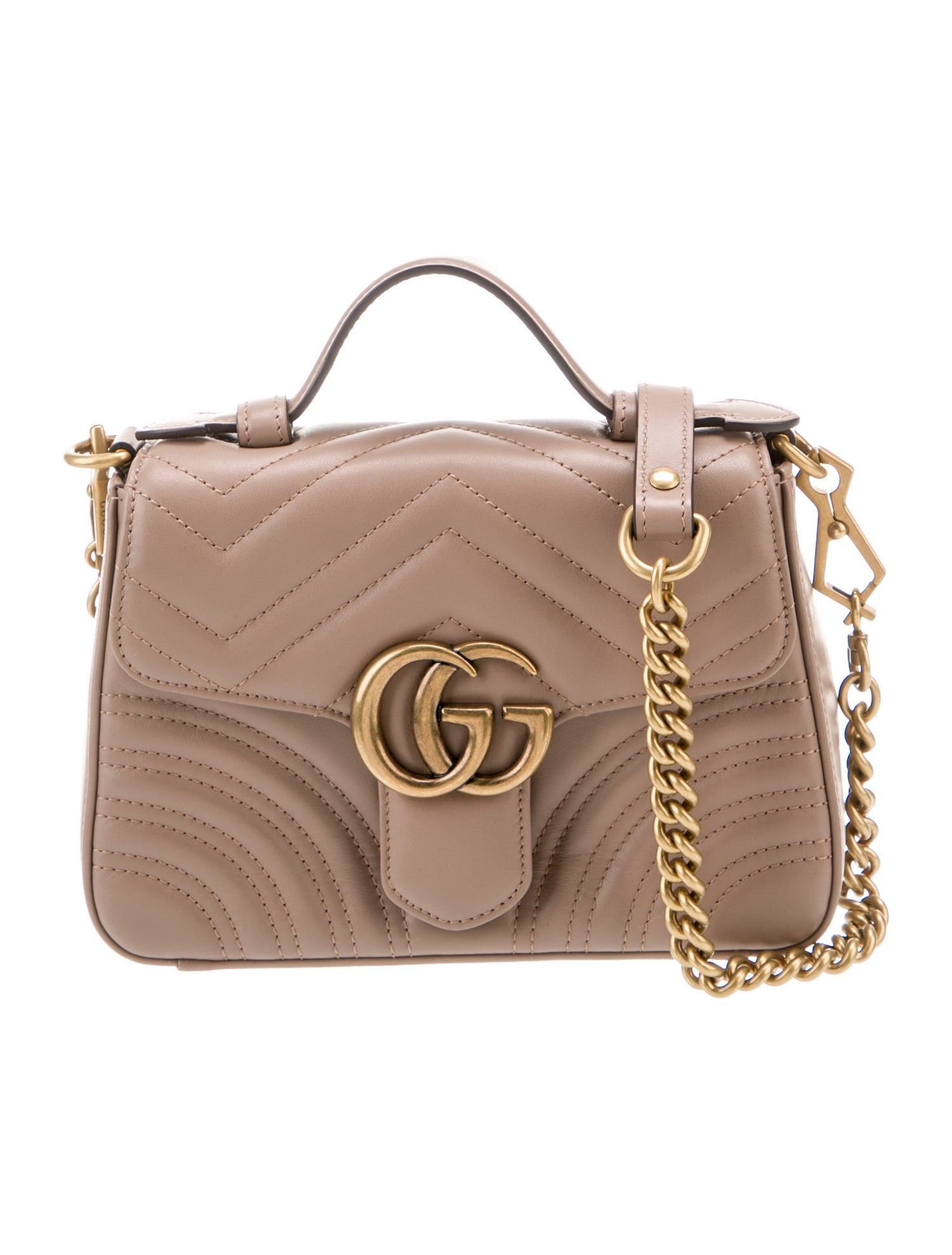 Gucci GG Marmont Small Neutrals Shoulder Bags, Handbags GUC1623002