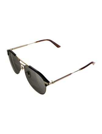 Gucci Interlocking G Logo Aviator Sunglasses