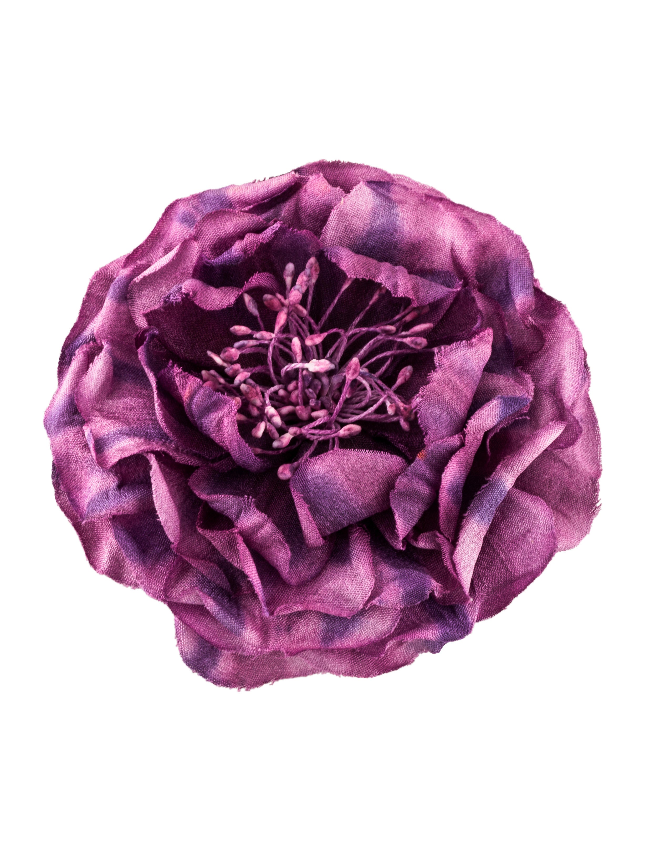 Gucci Silk Flower Brooch Brass Pin, Brooches GUC162566 The RealReal