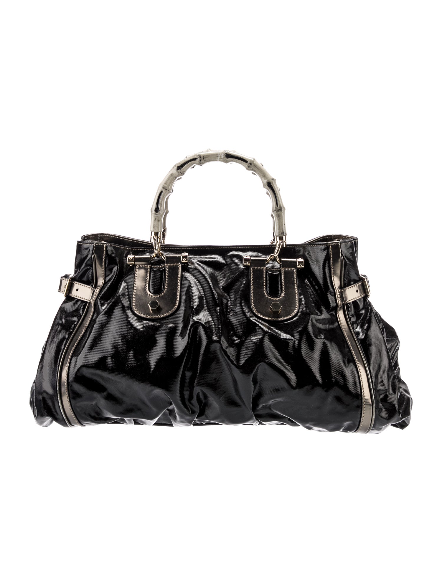Gucci Bamboo Pop Bamboo Black Totes, Handbags GUC1626577 The RealReal