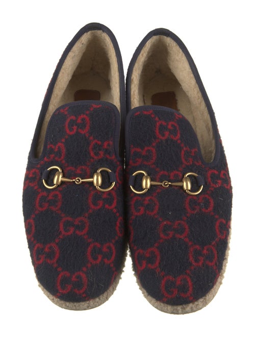 Gucci GG Logo Wool Loafers