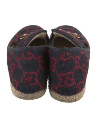 Gucci GG Logo Wool Loafers