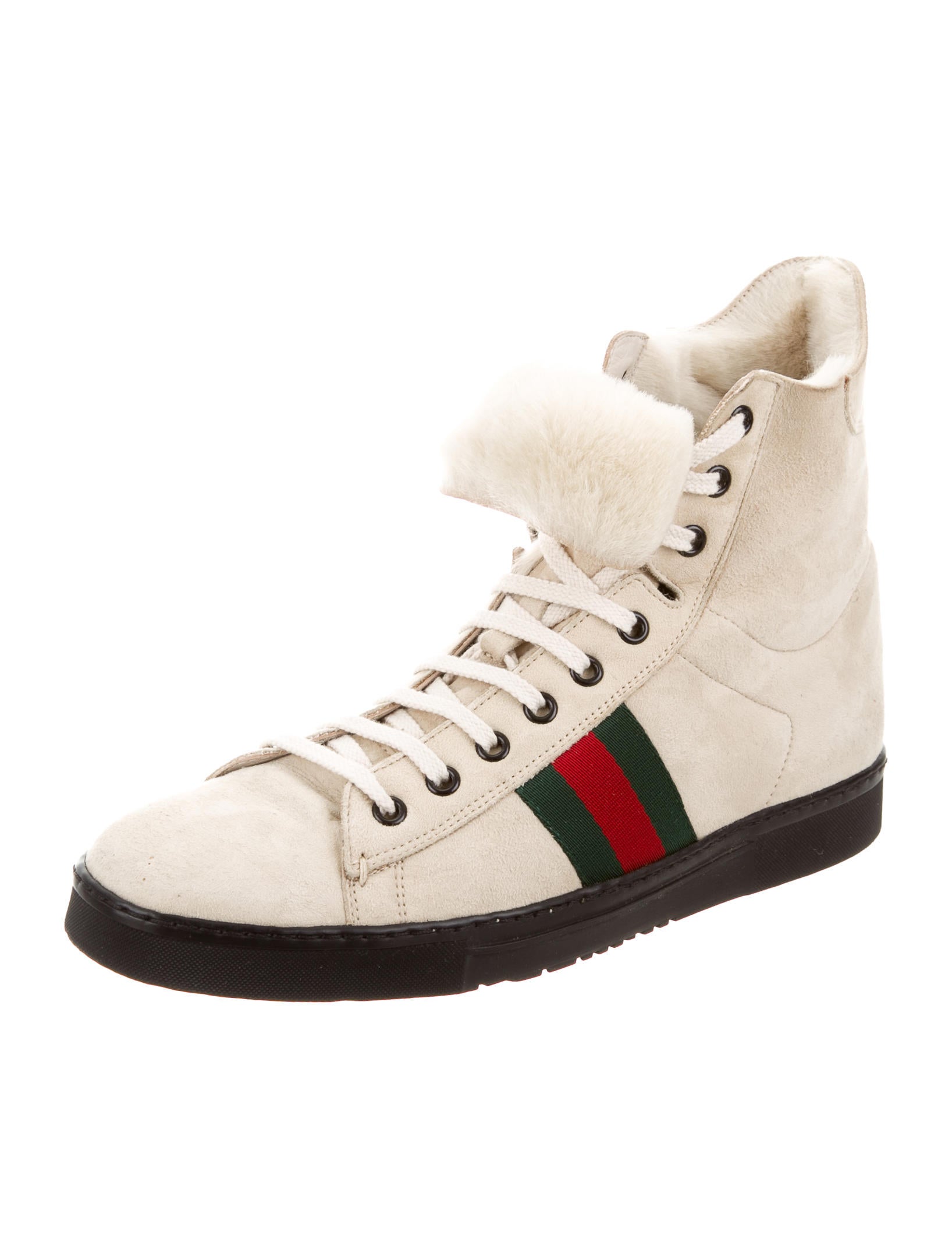 gucci fur trainers