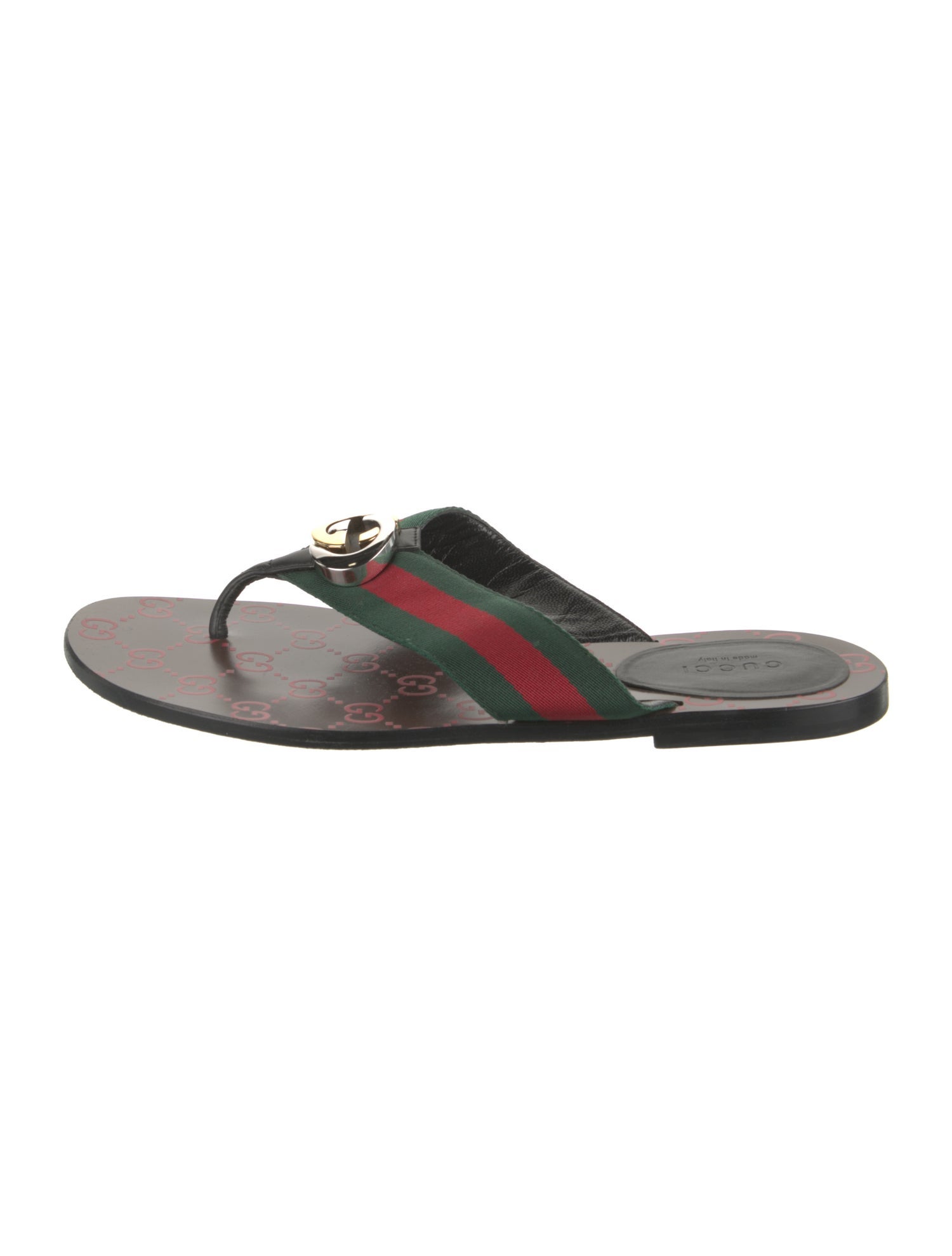 Gucci GG Logo Slides Green Sandals, Shoes GUC1630729 The RealReal