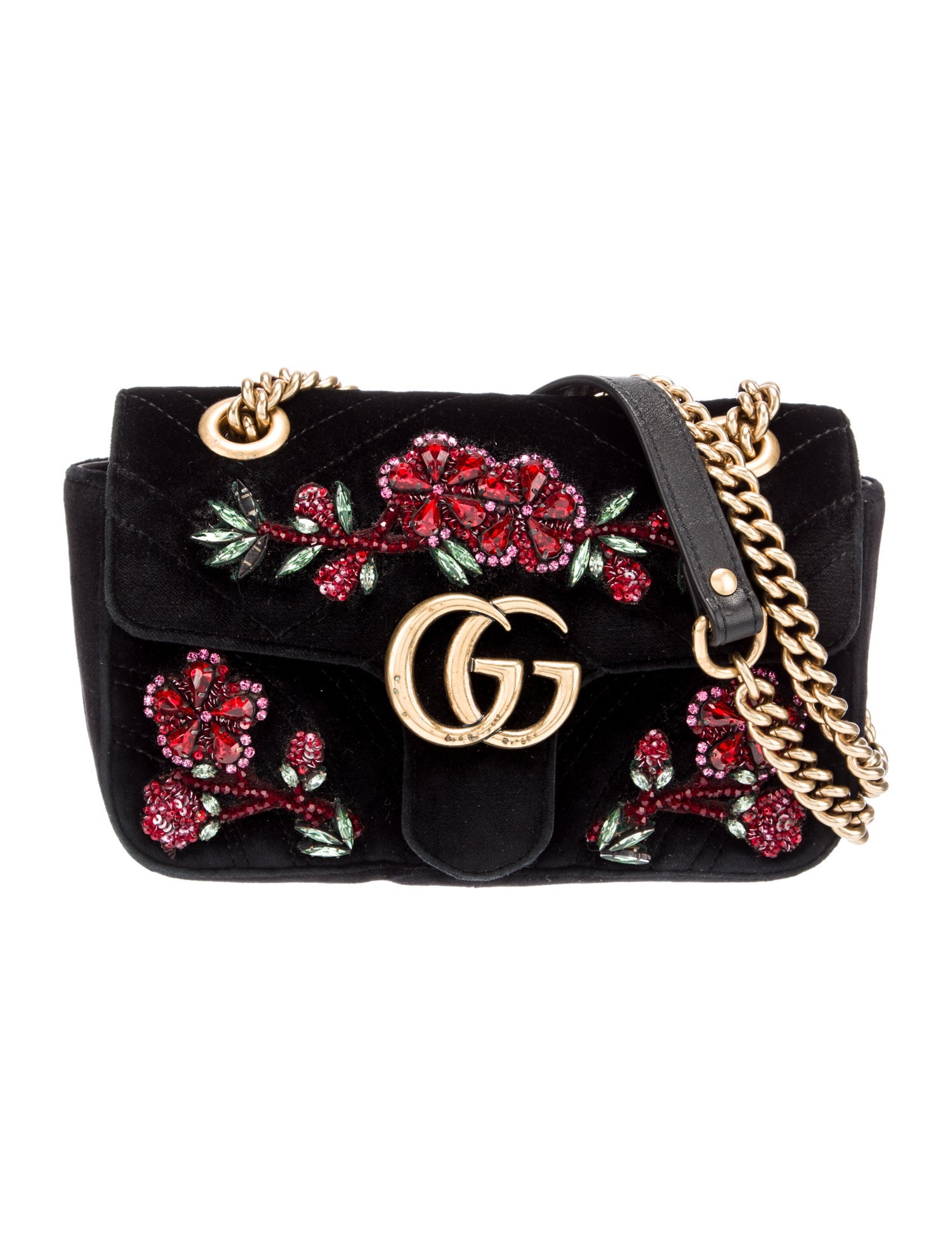 Gucci Double G Marmont Black Crossbody Bags, Handbags GUC1634398
