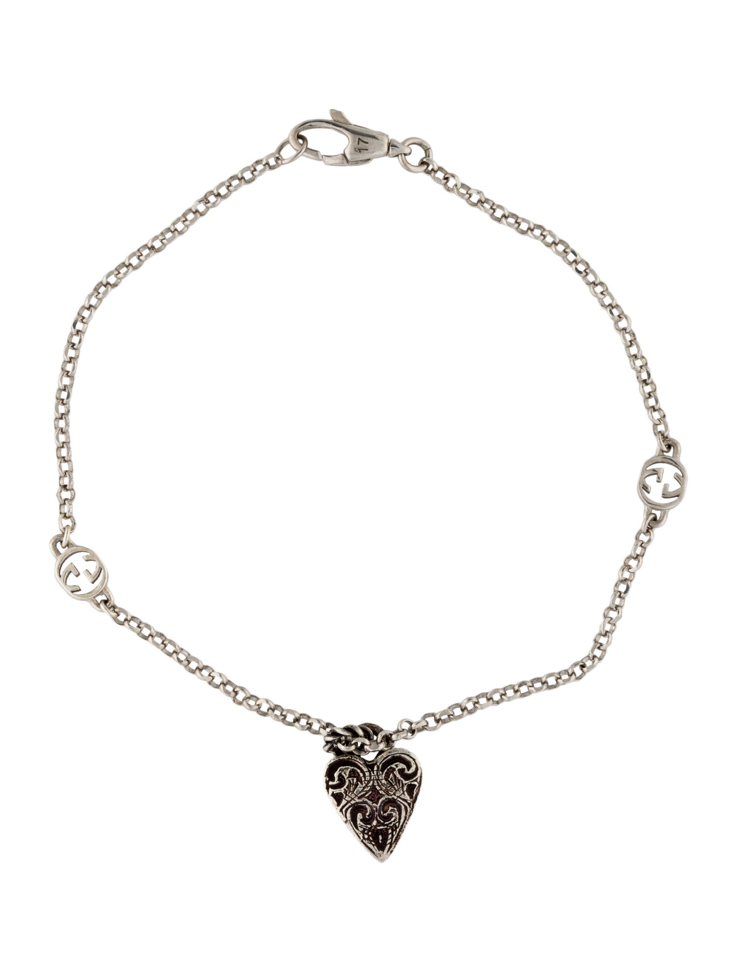 Gucci Heart Charm Bracelet