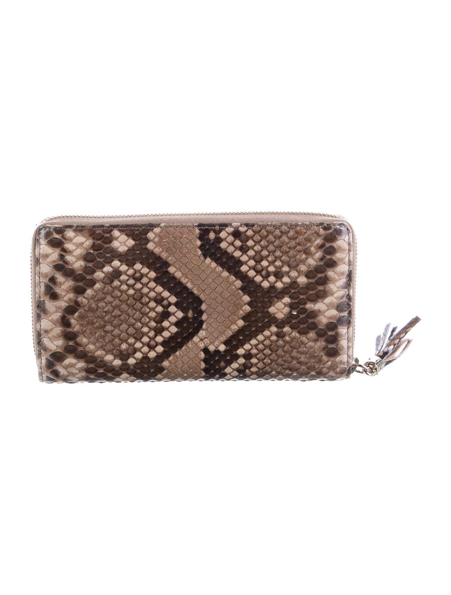 Gucci Interlocking G Logo Python Continental Wallet