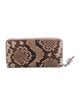 Gucci Interlocking G Logo Python Continental Wallet