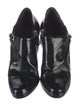 Gucci Patent Leather Pleated Accents Mules