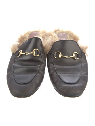 Gucci Horsebit Accent Leather Mules