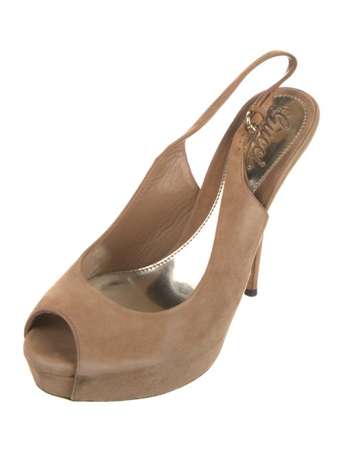Gucci Suede Slingback Sandals