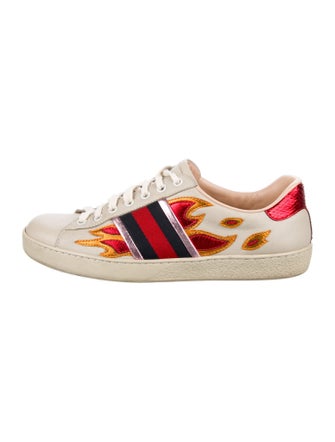 Gucci Sylvie Web Accent Leather Sneakers