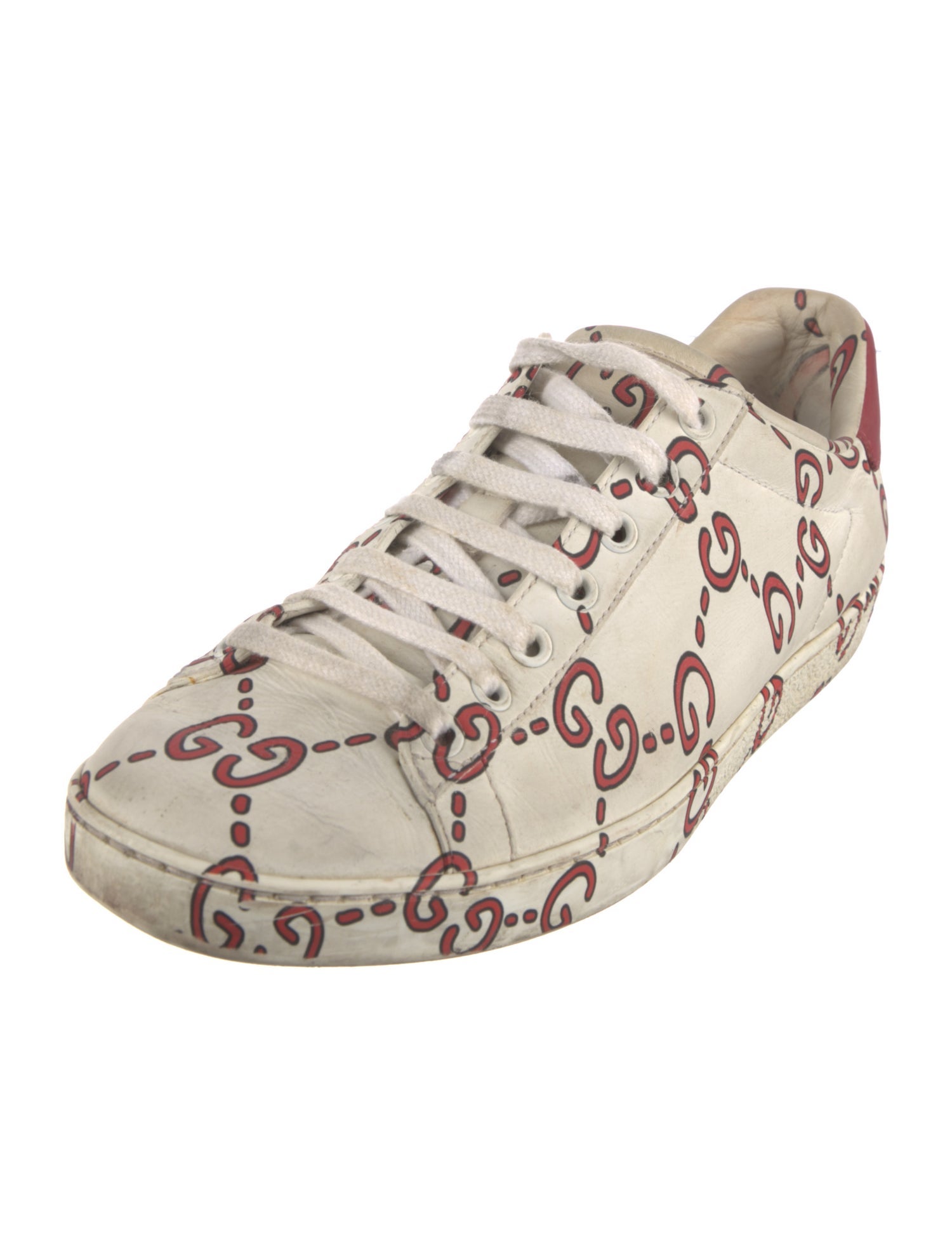Gucci Running GG Logo Leather Sneakers