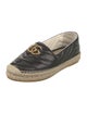 Gucci Double G Logo Leather Espadrilles