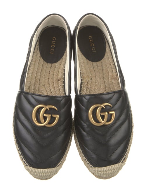 Gucci Double G Logo Leather Espadrilles