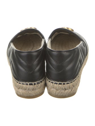 Gucci Double G Logo Leather Espadrilles