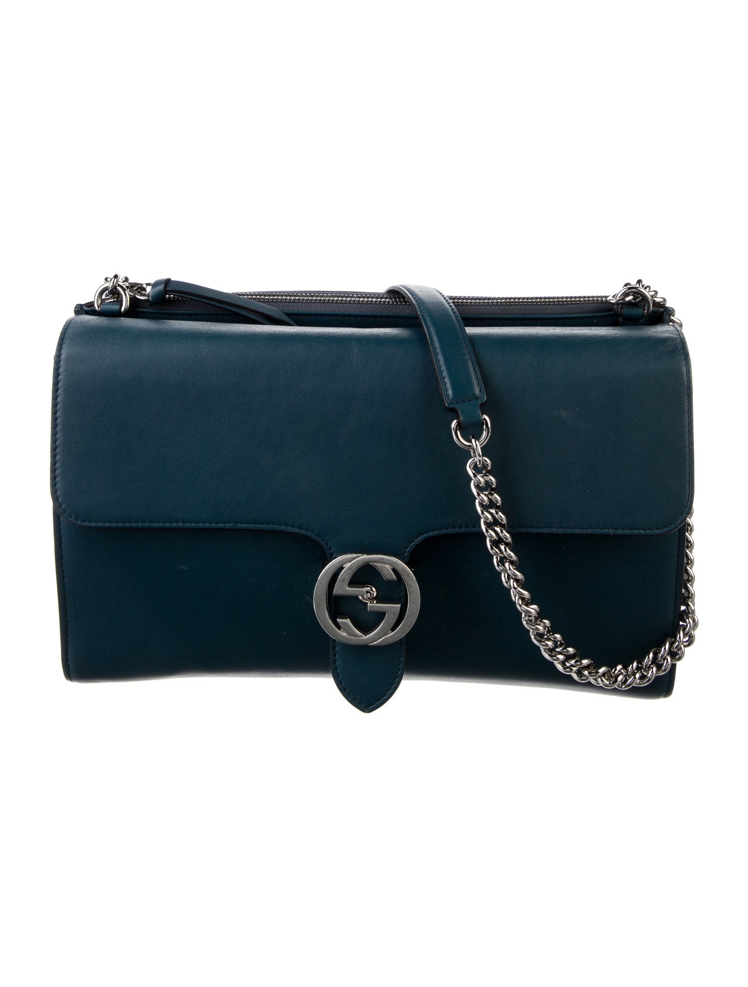 【GUCCI】INTERLOCKING G SHOULDER BAG Gucci Interlocking G Shoulder Bag - Blue Shoulder Bags