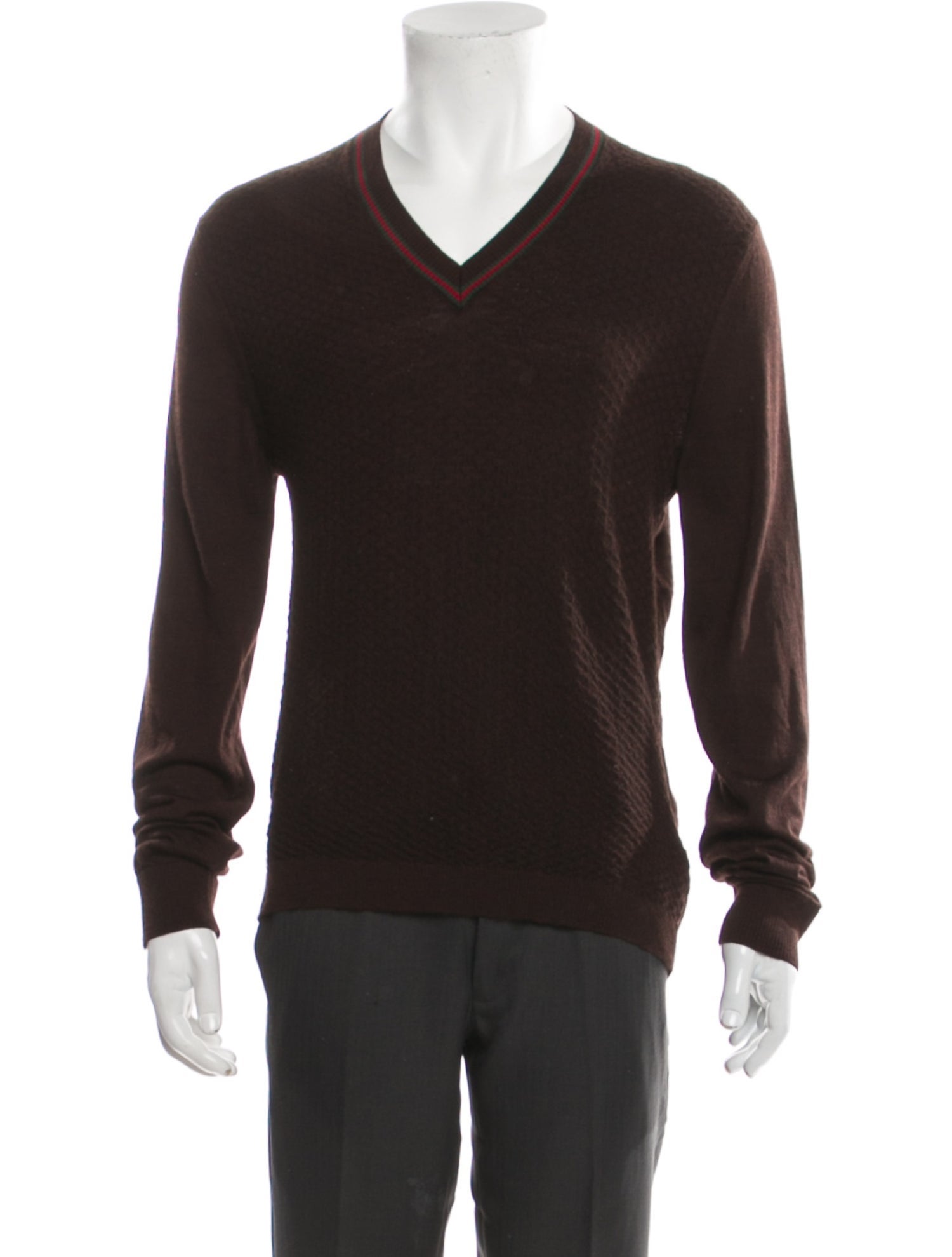 Gucci Web Accent Wool Pullover