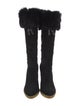 Gucci Suede Tassel Accents Riding Boots