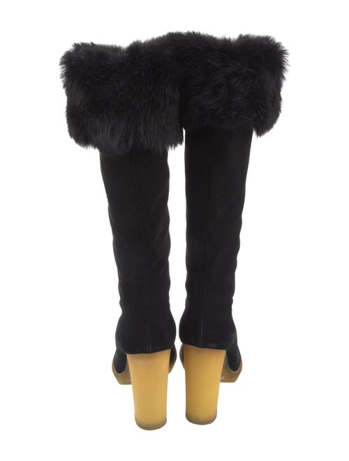 Gucci Suede Tassel Accents Riding Boots