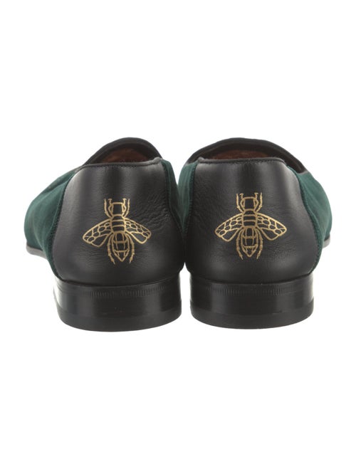 Gucci Bee Accent Velvet Slippers