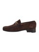 Gucci Horsebit Accent Suede Loafers