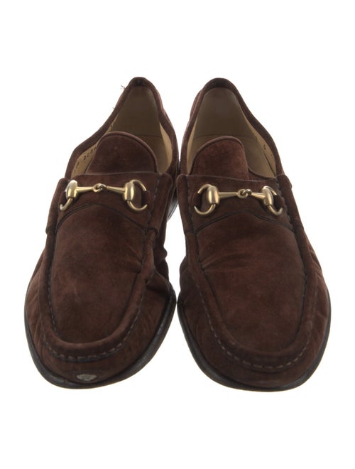 Gucci Horsebit Accent Suede Loafers