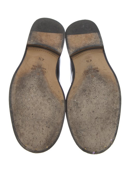 Gucci Web Accent Leather Loafers