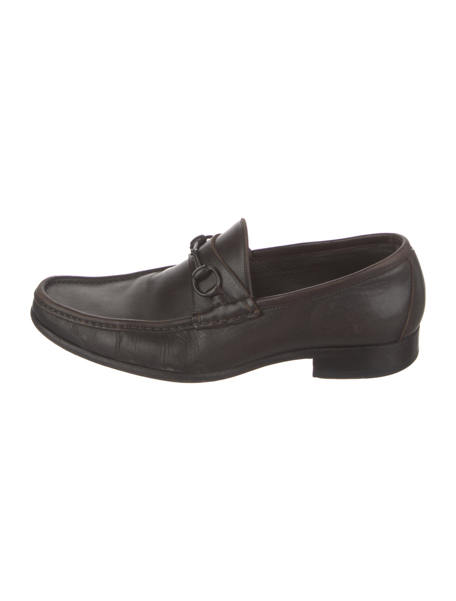 Gucci Horsebit Accent Leather Dress Loafers