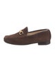 Gucci Horsebit Accent Suede Loafers