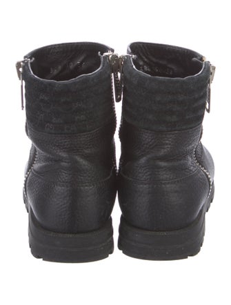 Gucci Leather Combat Boots