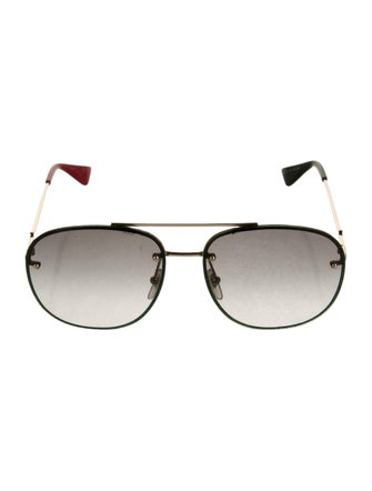 Gucci Web Accent Aviator Sunglasses