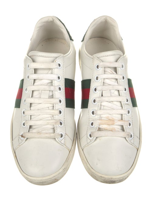 Gucci Web Accent Leather Sneakers