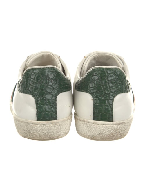 Gucci Web Accent Leather Sneakers