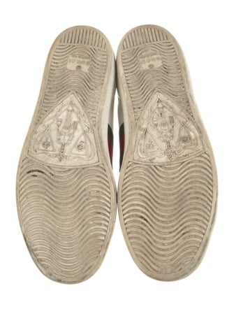 Gucci Web Accent Leather Sneakers