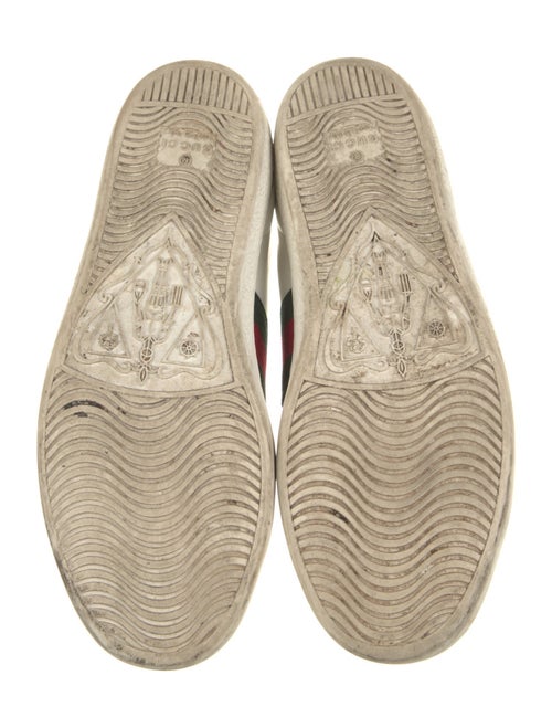 Gucci Web Accent Leather Sneakers