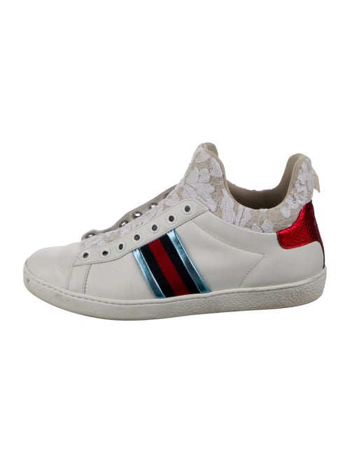 Gucci Leather Printed Sneakers