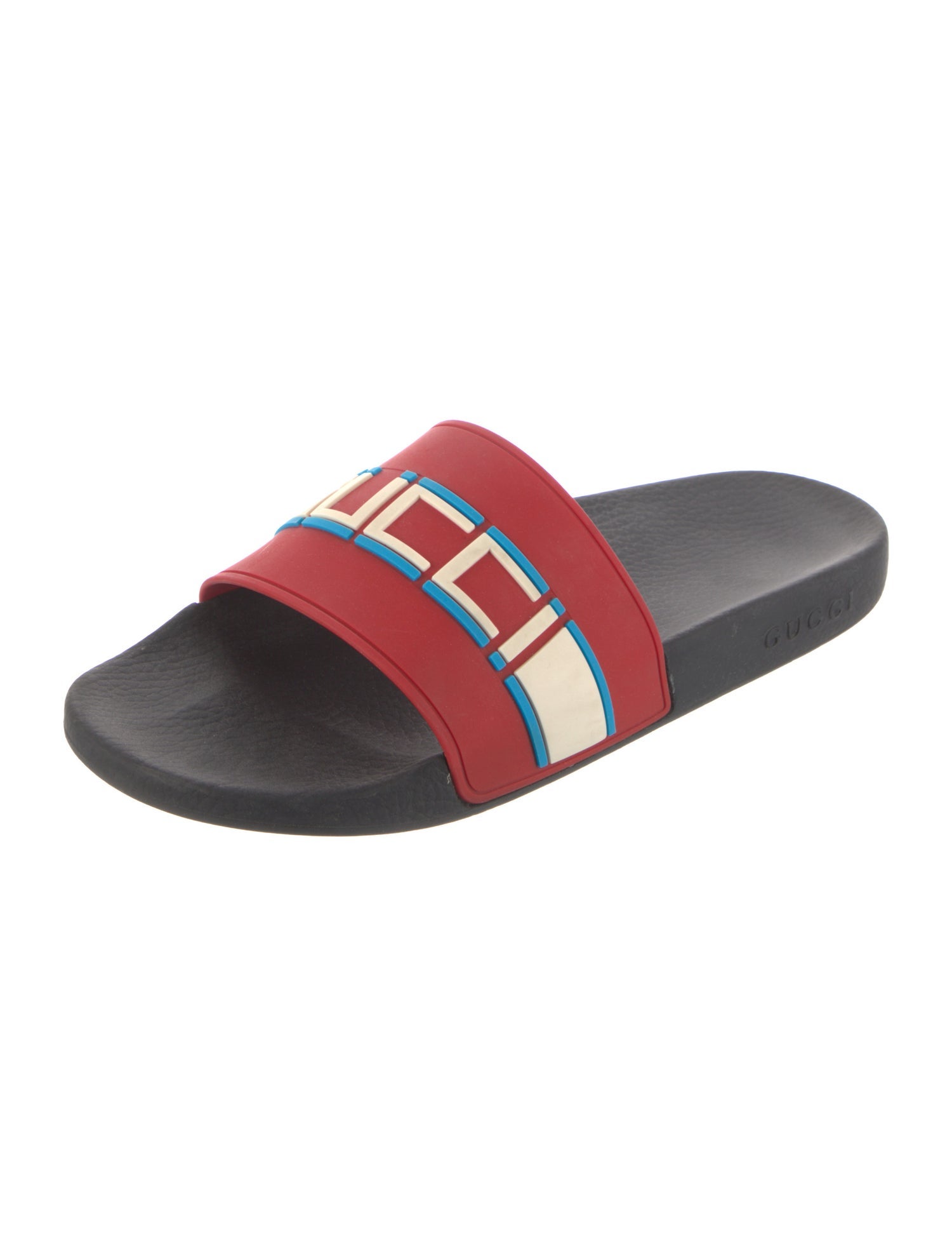 Gucci Sylvie Web Accent Rubber Slides
