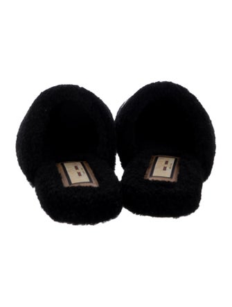 Gucci Shearling Printed Slides