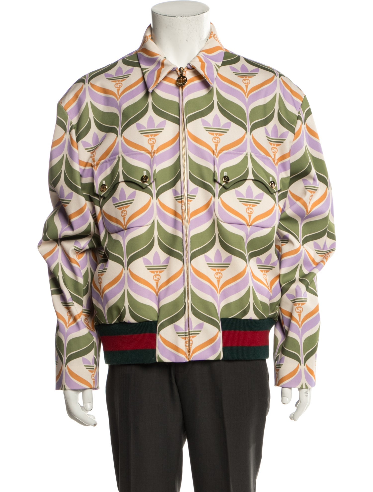 Gucci x Adidas Printed Bomber Jacket