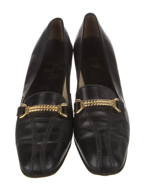 Gucci Web Accent Leather Pumps