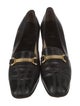 Gucci Web Accent Leather Pumps