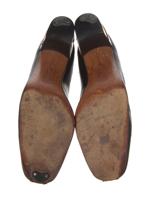 Gucci Web Accent Leather Pumps