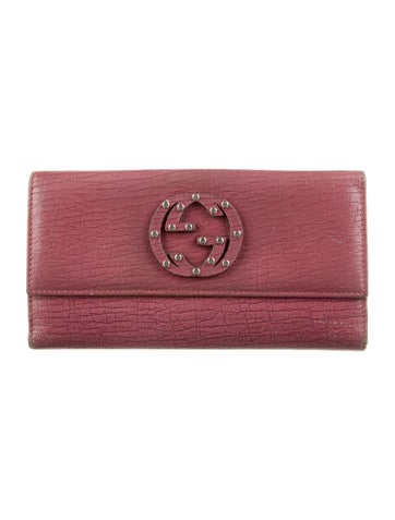 Gucci Wallets Interlocking G Logo Leather Continental Wallet